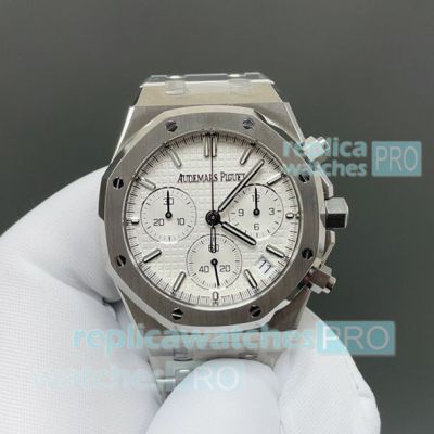Swiss Copy Audemars Piguet Royal Oak Offshore Cal. 4401 Stainless Steel White Dial Watch 